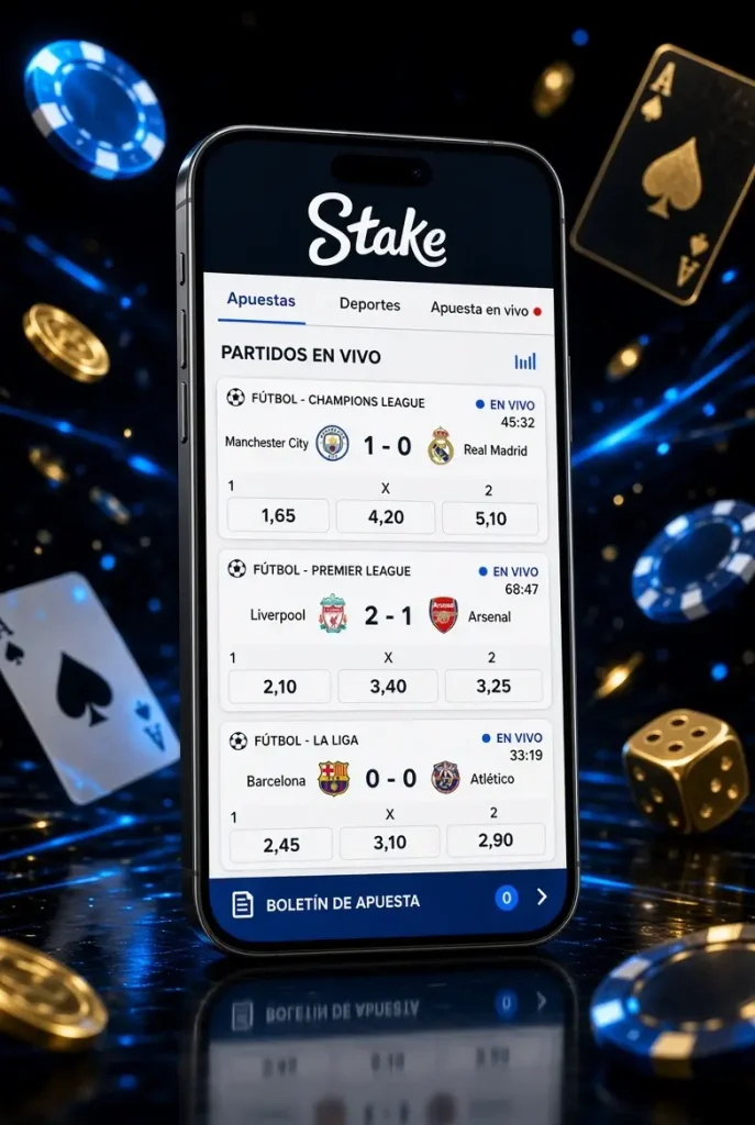 Teléfono con apuestas deportivas en MyStake